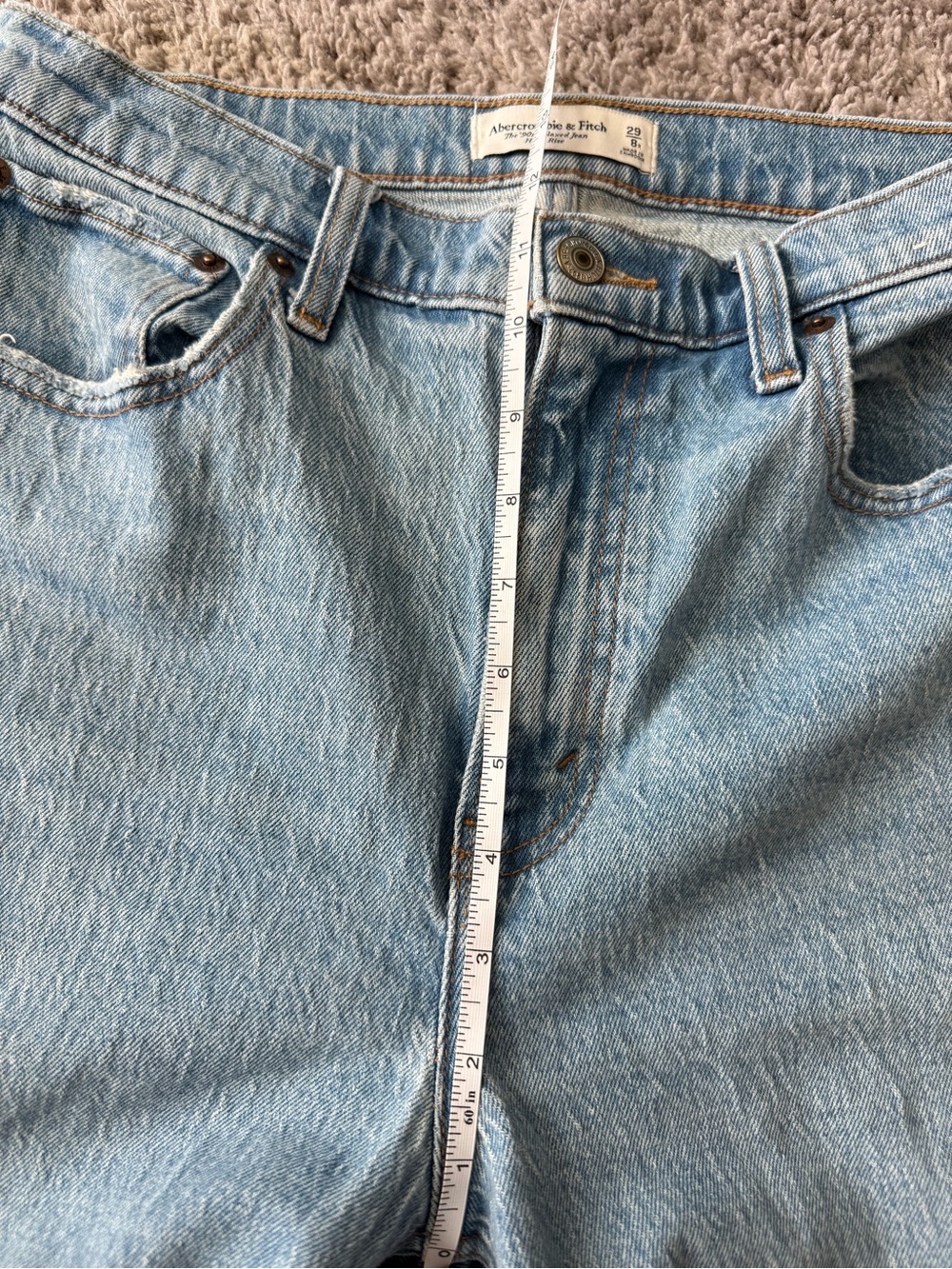 90’s relaxed Abercrombie & Fitch Light Wash Straight-Leg Jeans - Picture 3 of 4